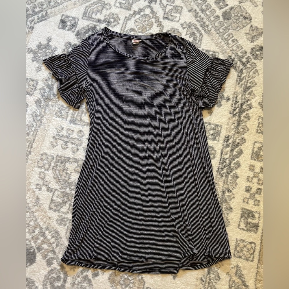 Mossimo Supply Co. Black and White Striped T Shirt Dress